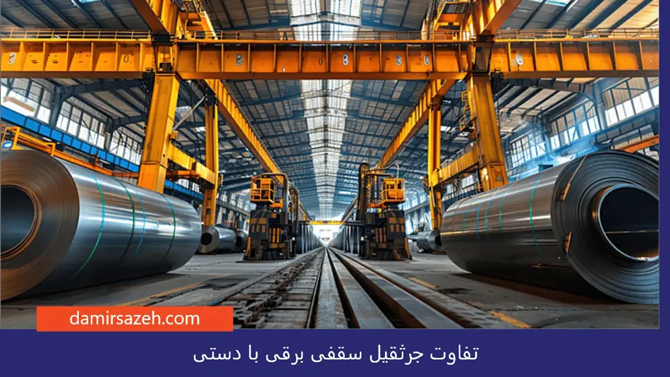 تفاوت جرثقیل سقفی برقی با دستی